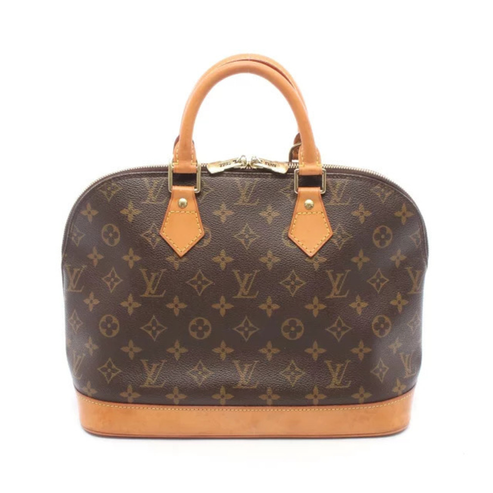 Louis Vuitton Alma handbag canvas leather Monogram brown